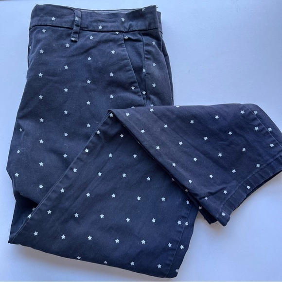Tommy Hilfiger Pants Hampton Navy Blue Stars Print Stretch Slim Chino Medium 8 - Picture 4 of 15